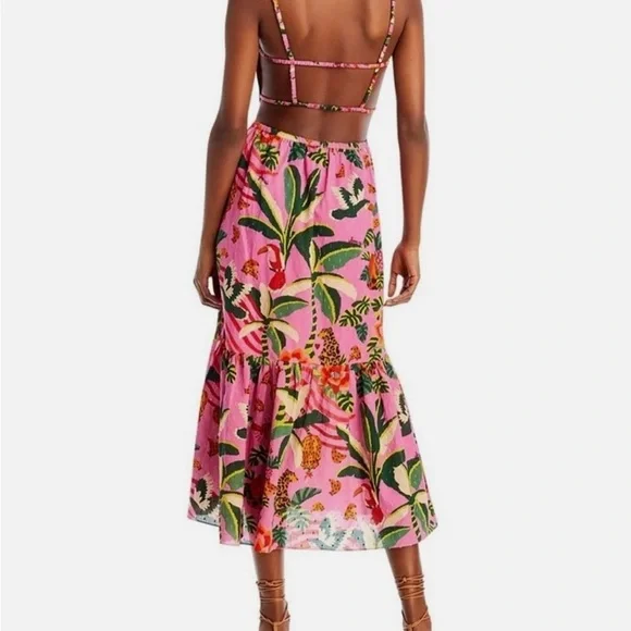 FARM Rio Pink Leopard Forest Midi Dress - Picture 3 of 9